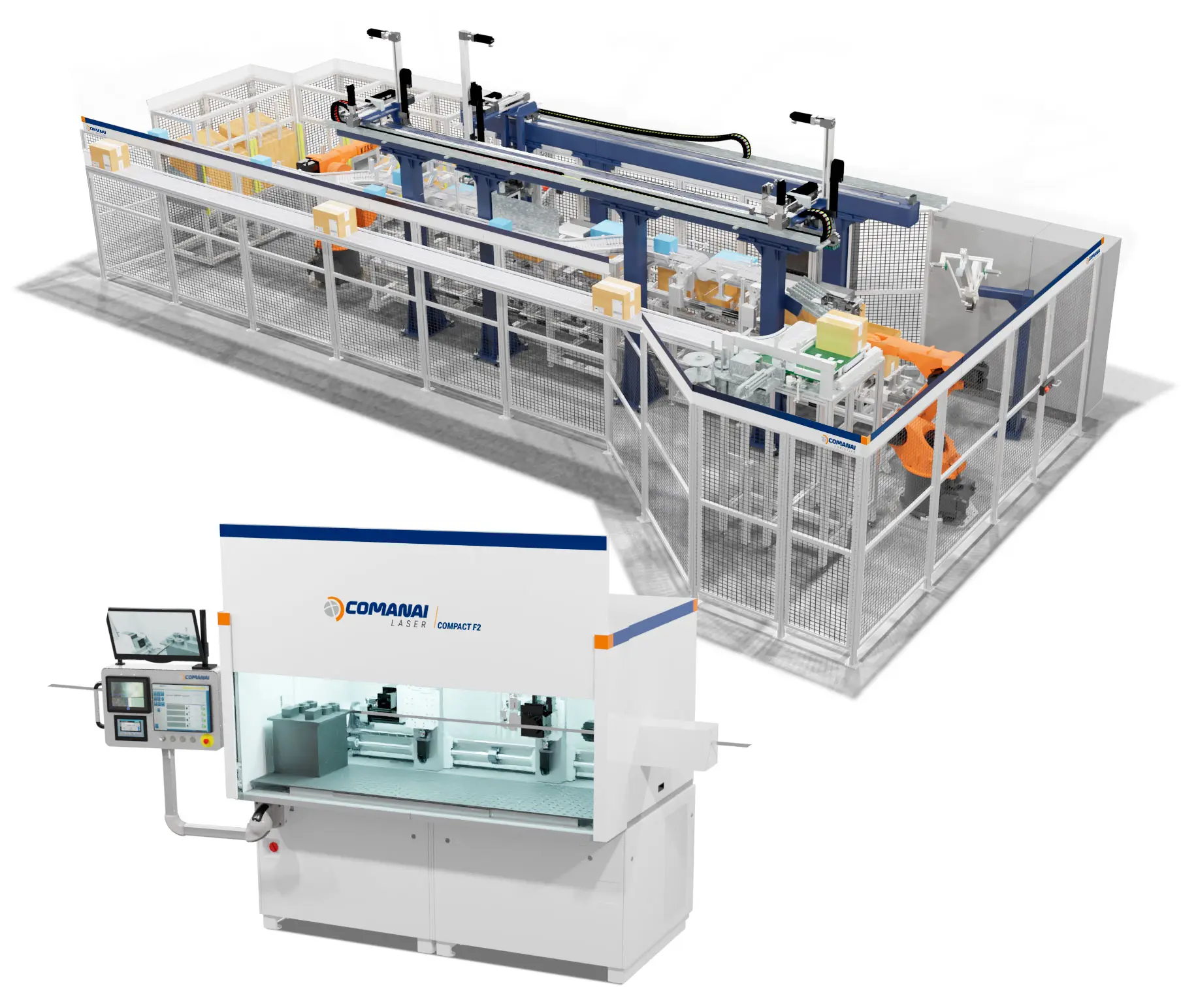 Encajadora R-BOX de COMANAI LOGISTICS y COMANAI LASER COMPACT FUSION 2